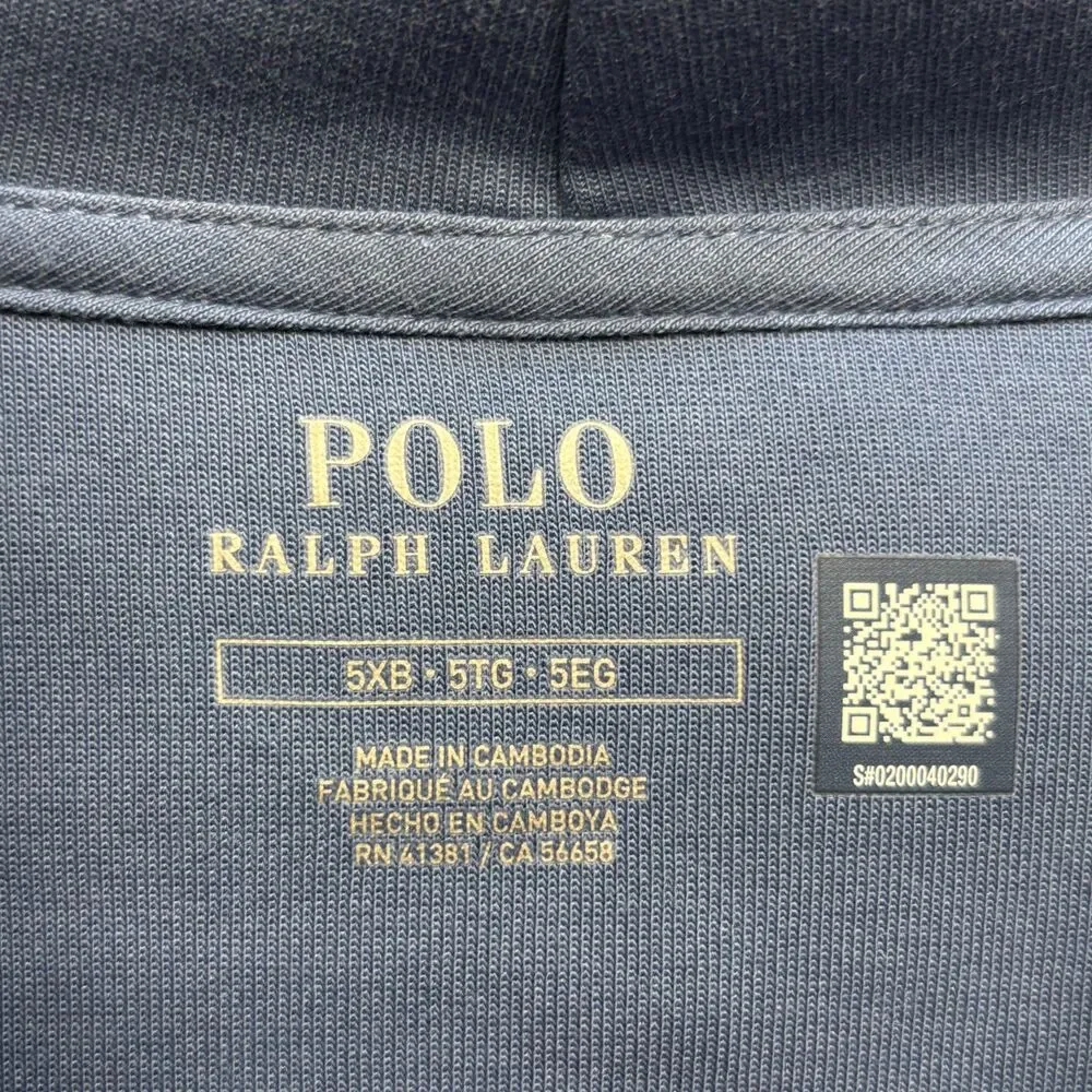 Polo Ralph Lauren Men Pullover Hoodie Size 5XB 5X Big Blue D118 -5